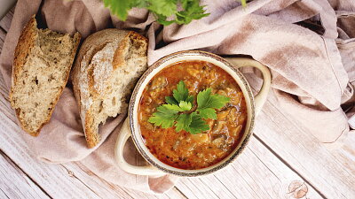 Polévka z hlívy ústřičné à la dršťková