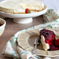 Nepečený cheesecake s ovocem