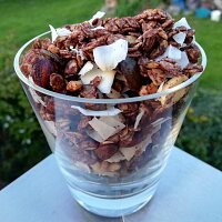 Čokoládová granola s ořechy