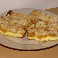 Drobenková tvaroh-ovocná buchta