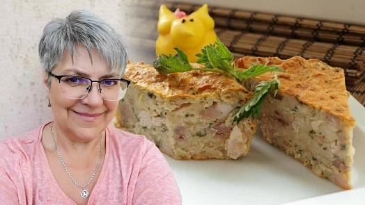 Velikonoční hlavička naší babičky je slaný nákyp z pečiva, vajec, bylinek a masa