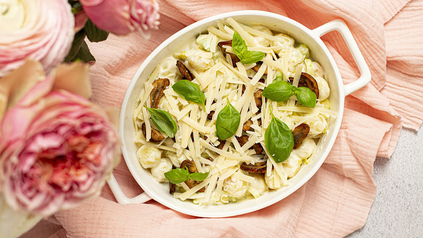 Smetanové gnocchi se žampiony a pórkem: Připravte si jídlo jako z restaurace