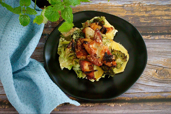 Zapečené brambory.