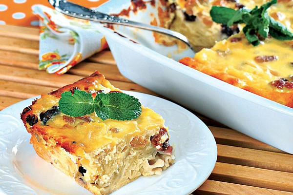 Zapečené těstoviny.