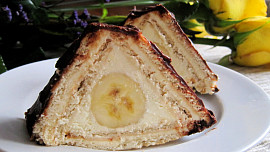 BeBe střecha s čokoládou, tvarohovým krémem a banány: Podle videa chutná dokonale