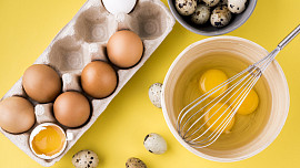 Vaječná melanž: Pasterizovaná směs celých vajec, zbavených skořápky i salmonely