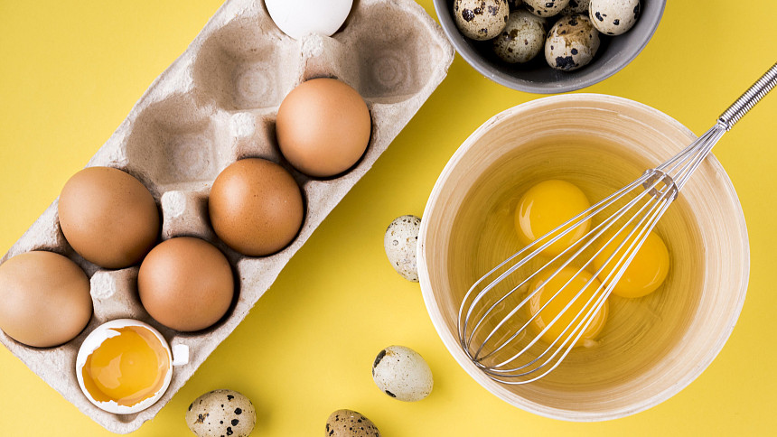 Vaječná melanž: Pasterizovaná směs celých vajec, zbavených skořápky i salmonely