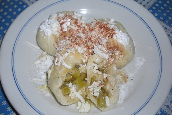 Knedlíky s rebarborou