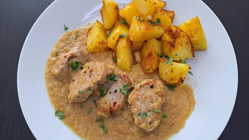 Vepřová panenka s hořčičnou omáčkou chutná slavnostně, hotová je za půl hodiny