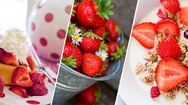 7 nejoblíbenějších jahodových receptů. Ochutnejme nepečený dortík, drobenkový koláč nebo jahodové větrníčky