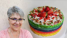 Duhový dort: Naučíme vás, jak připravit, upéct a složit barevné korpusy, které v řezu vypadají jako duha