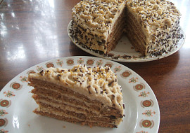 Oříškovo-kávový dort