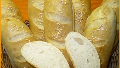 Bagety s pomazánkou z brambor, Z dávky jsem udělala 8 menších baget