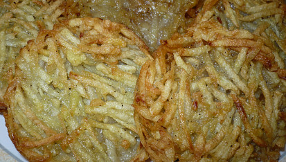 Bramborové placičky - rosti, Detail