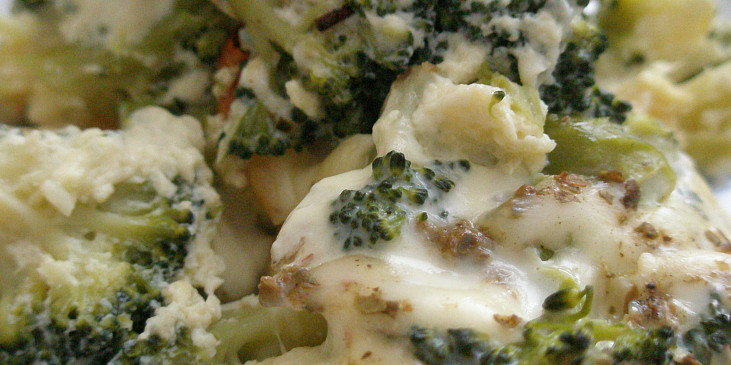 Brokolice zapečená se sýrem