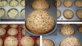 Čokoládové muffiny s burskými oříšky
