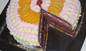 Čokoládový dort se smetanou a ovocem, Čokoládový dort se smetanou a ovocem