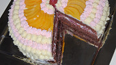 Čokoládový dort se smetanou a ovocem, Čokoládový dort se smetanou a ovocem