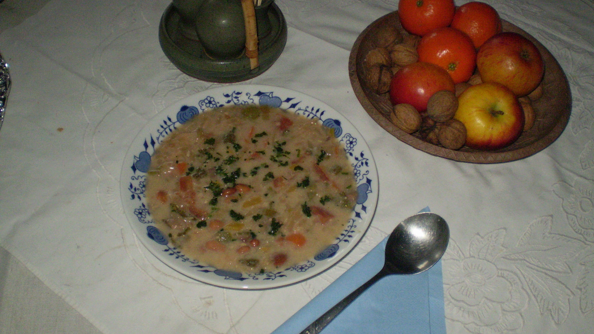 Fazolová polévka pro tejaju
