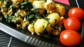 Gnocchi s kuřecím masem a špenátem