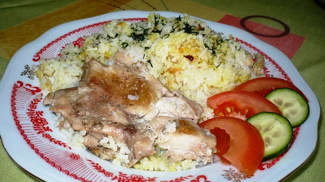 Hovězí řízky s rýži
