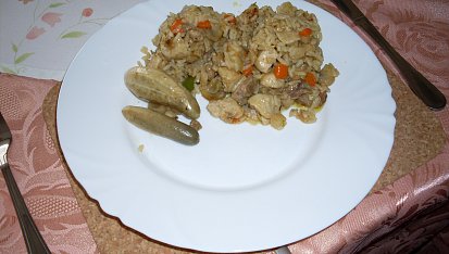 Kuřecí rizoto se zeleninou a žampiony