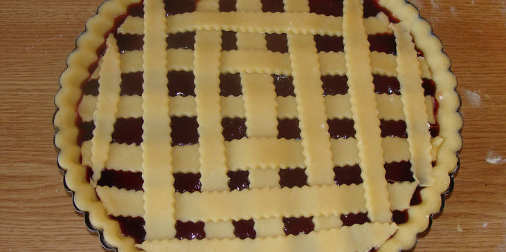 Linecký koláč s marmeládou (Mřížkování)