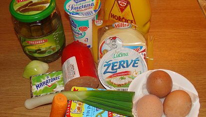 Rychlá pomazánka z věcí z lednice, Suroviny