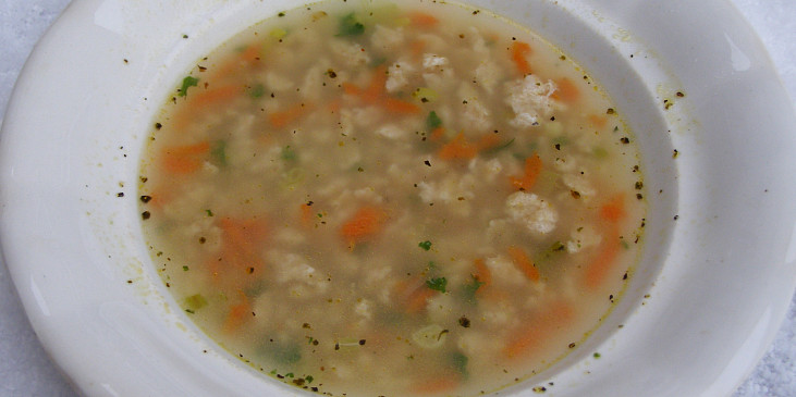 Nepravá mozečková polévka (s nastrouhanou mrkví )
