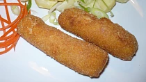 Smažené tvarůžky se šunkou