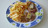 Steak na víně s bylinkovým máslem (Steak na víně s bylinkovým máslem)