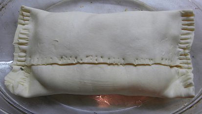 Kapsička s tvarohem a ovocem, skoro již hotovo