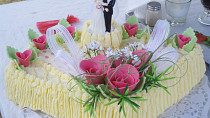 Svatební dort mušle