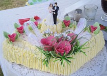 Svatební dort mušle