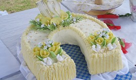 Svatební dort podkova