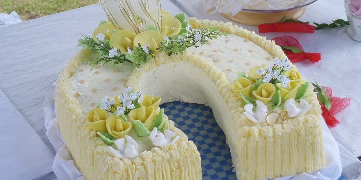 Svatební dort podkova (Svatební dort podkova)