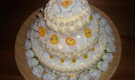 Svatební dort třípatrový - domácí