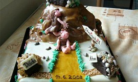 Svatební dortík pro příbuznou - brali se ve skalách