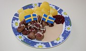 Švédské masové kuličky s omáčkou a brusinkami, Švédské masové kuličky s omáčkou a brusinkami