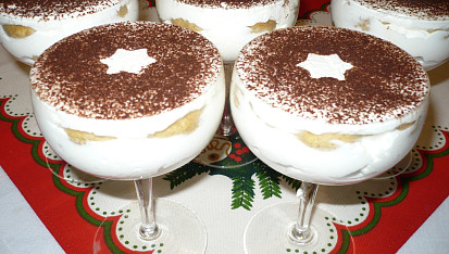 "Tiramisu" - dia, Dia tiramisu v pohárech.
