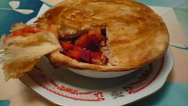 Zapečená polévka z červené řepy