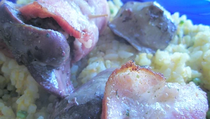 Drůbeží jatýrka ve slanině
