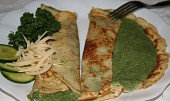 Francouzské palačinky (crepes) se sýrovo-špenátovou náplní