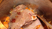 Hovězí srdce na smetaně-svíčková (Restování masa)