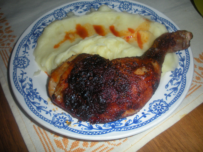 Kuře na talíři