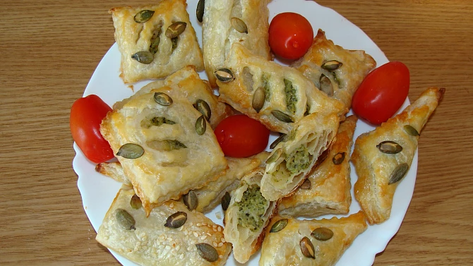 Listové šátečky s brokolicí, Šátečky s brokolicí