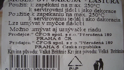 Mušle Sv. Jakuba, návod - zapékání do 250°C, lze mýt v myčce nádobí