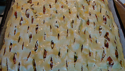 Pizza z listového těsta I, Vrchní těsto