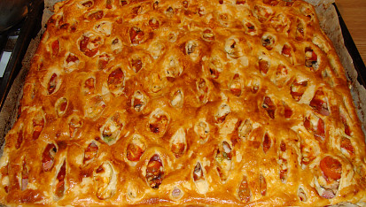 Pizza z listového těsta I, Upečeno