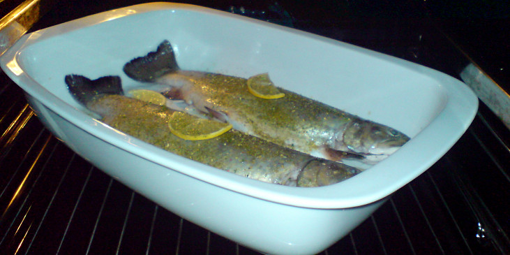 Rybky v procesu pečení